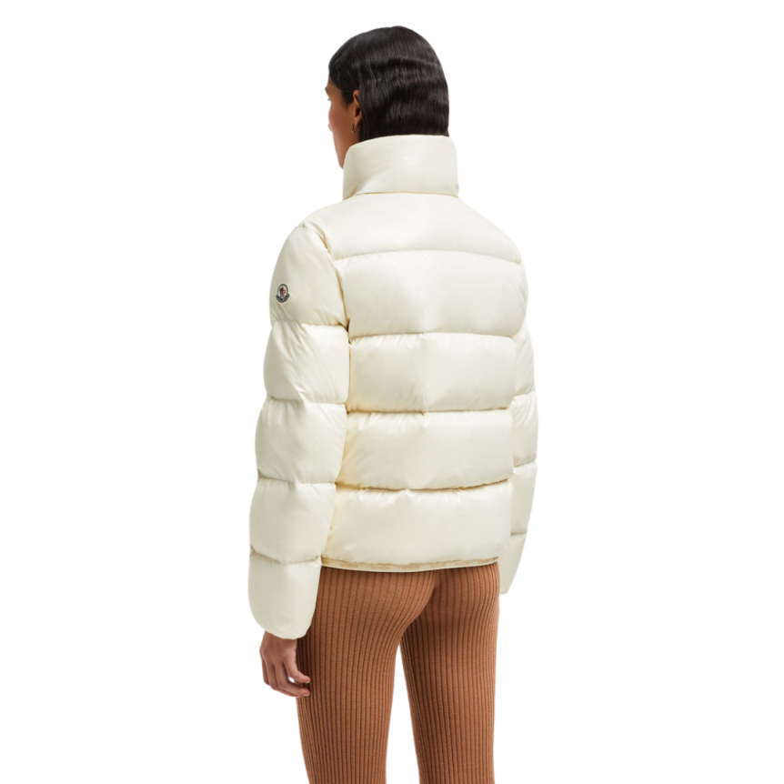 Doudoune courte MONCLER Abbadia nylon écru intérieur beige