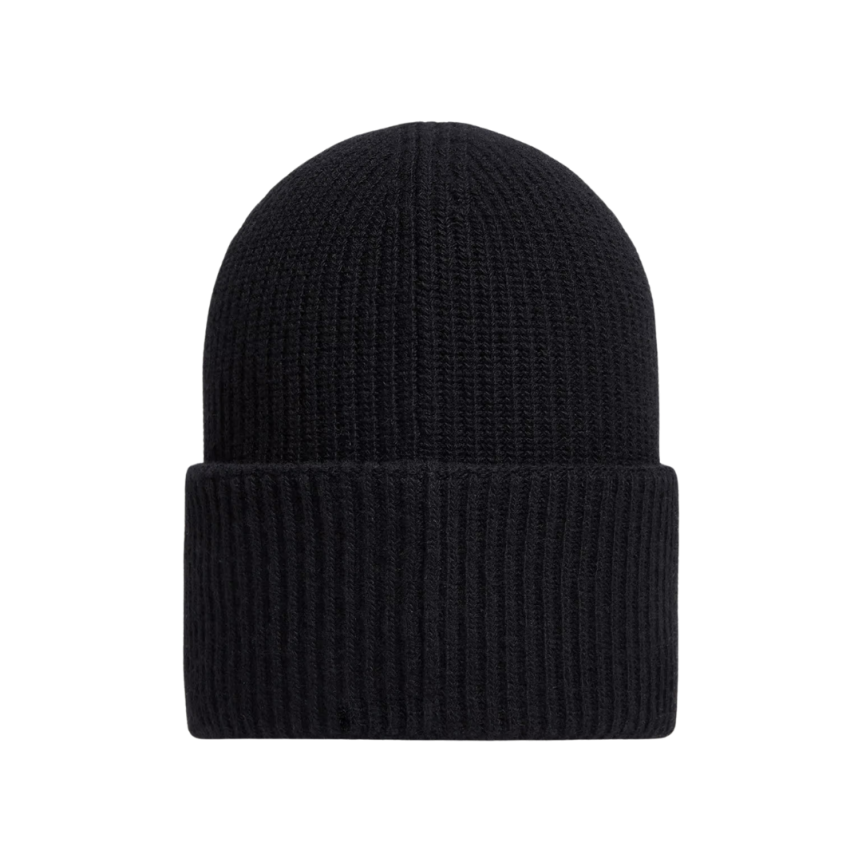 Bonnet MONCLER laine vierge noir revers logo