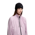 Bonnet mélange laine mohair noir revers logo