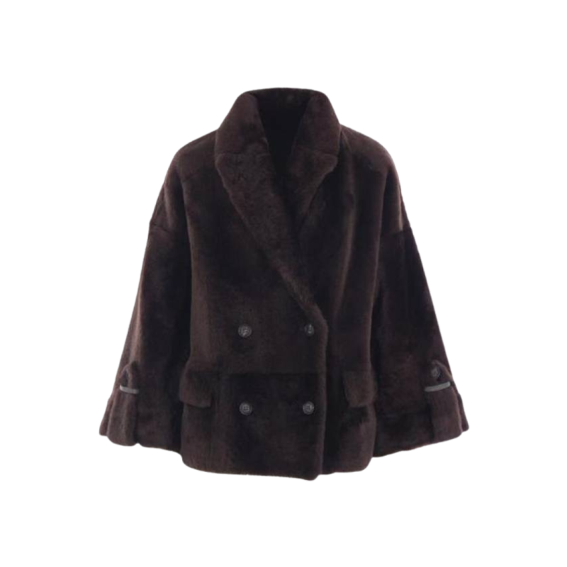 Manteau court caban croisé...