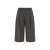 Bermuda long laine vierge chevrons gris