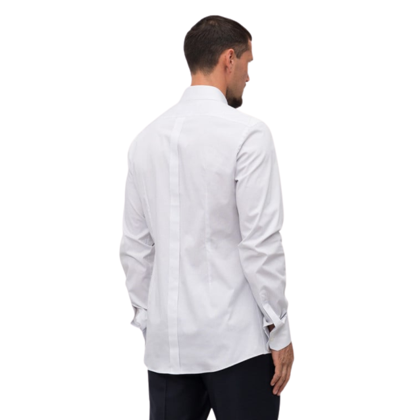 Chemise DOLCE & GABBANA Gold coton blanc micro pois gris