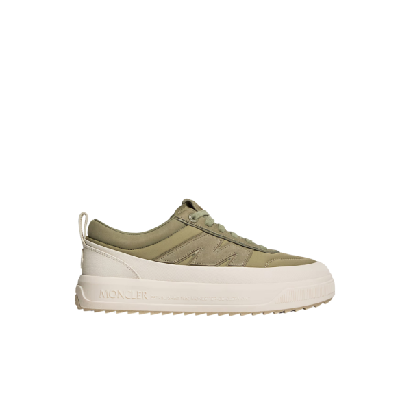 Sneaker MONCLER Altive nubuck daim kaki semelle oversize écru