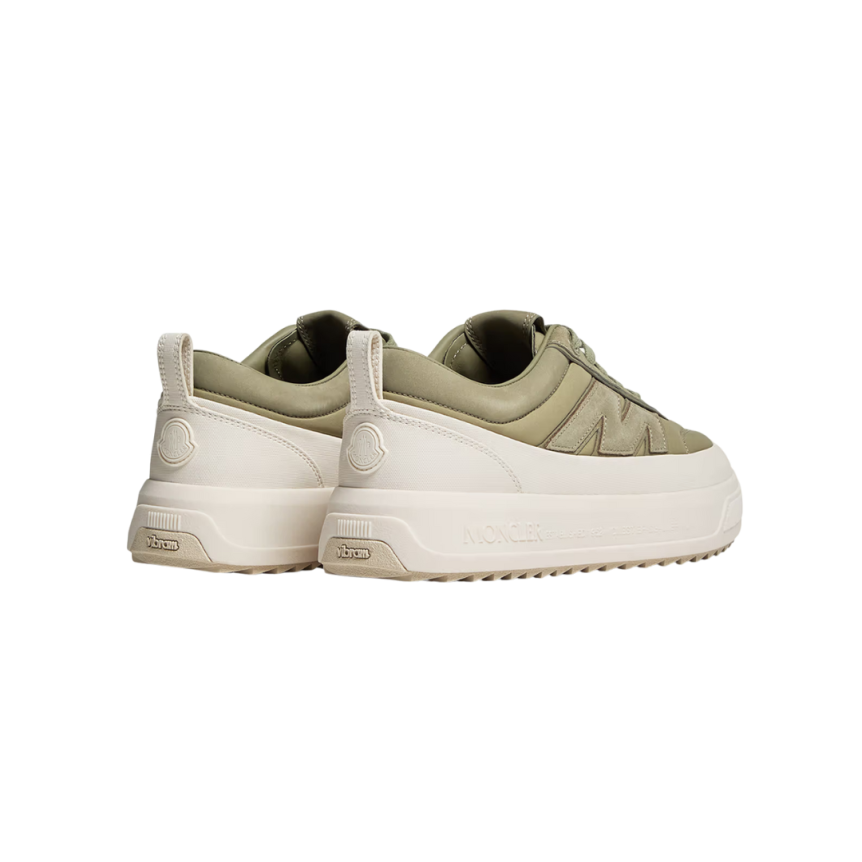 Sneaker MONCLER Altive nubuck daim kaki semelle oversize écru