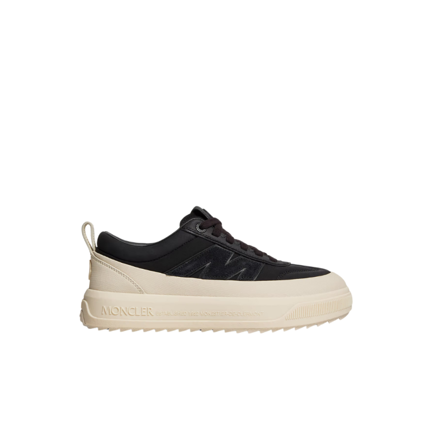 Sneaker MONCLER Altive nubuck daim noir semelle oversize écru