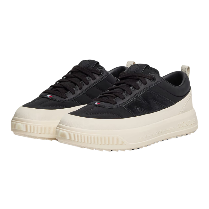 Sneaker MONCLER Altive nubuck daim noir semelle oversize écru