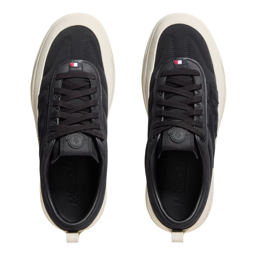 Sneaker MONCLER Altive nubuck daim noir semelle oversize écru