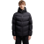 Doudoune courte Forez nylon noir mat capuche amovible logo embossé