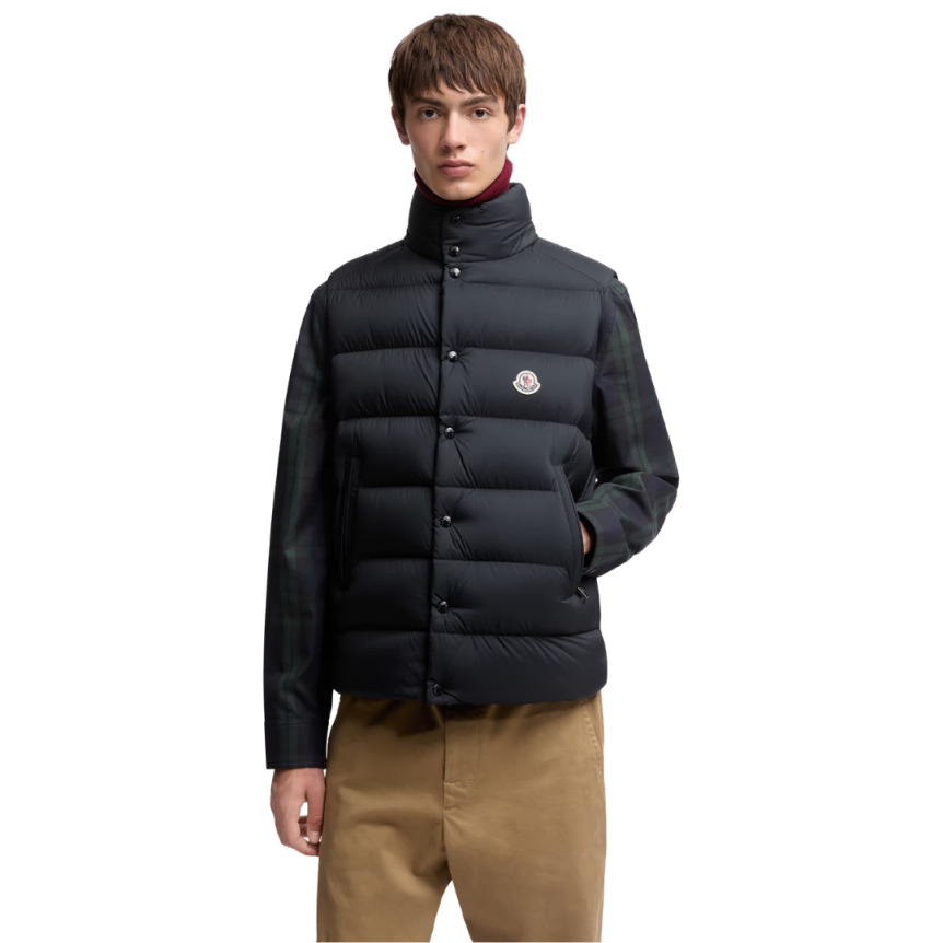 Doudoune sans manche MONCLER Tibb gilet nylon noir mat