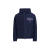 Doudoune à capuche Nohedes nylon bleu marine poche cuir
