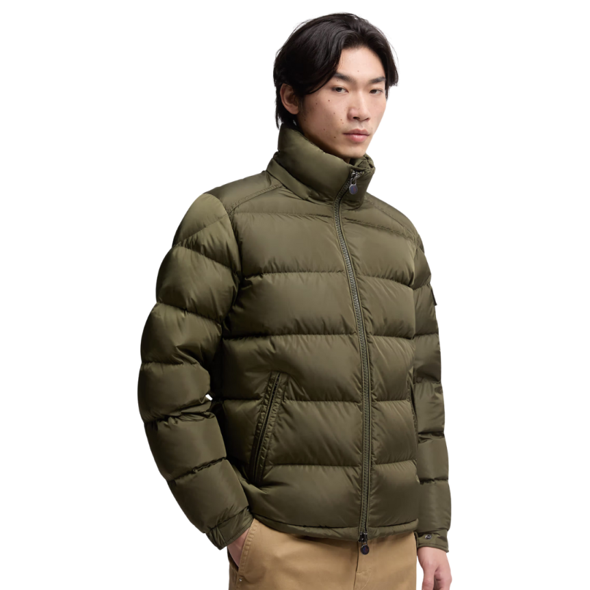 Doudoune courte capuche MONCLER Maya Matte nylon vert olive