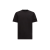 T-shirt col rond coton noir logo mat velours manche