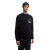 Pull col rond laine vierge noir broderie logo