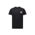 T-shirt col rond coton noir empiècement double logo