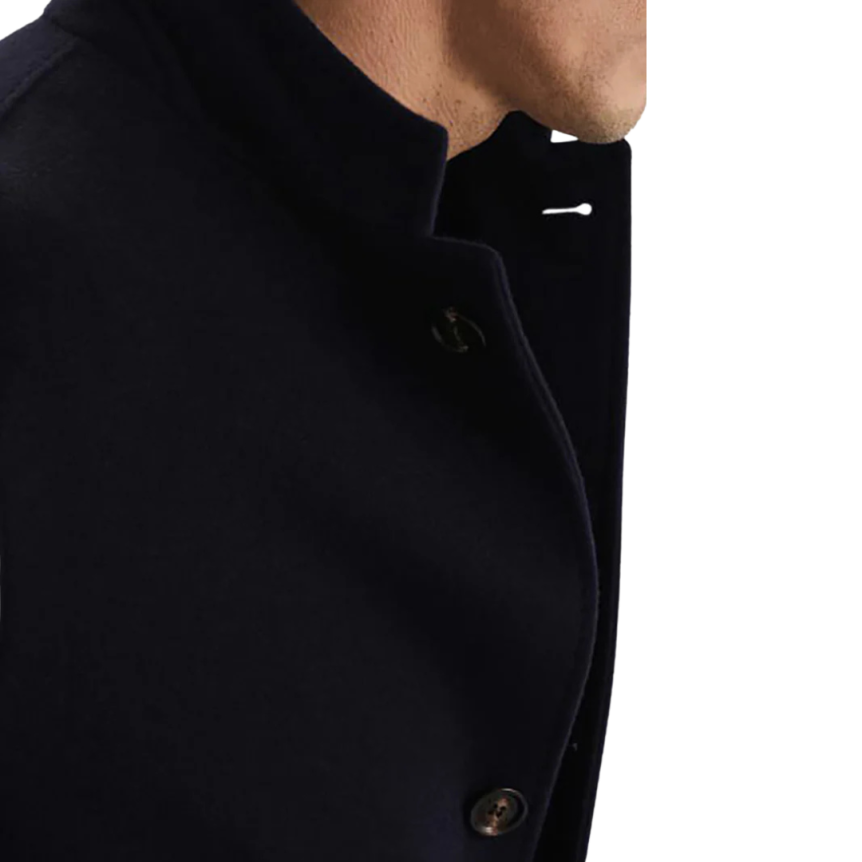 Veste col montant officier BRUNELLO CUCINELLI cachemire bleu marine