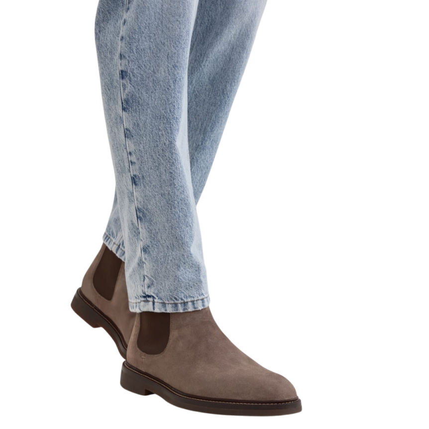 Bottine BRUNELLO CUCINELLI Chelsea cuir daim marron clair