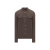 Chemise bouton pression coton marron chocolat poche plaquée