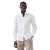 Chemise coupe slim sergé coton blanc col boutonné