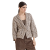 Cardigan Dazzling maille torsade laine cachemire mohair beige chiné