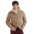 Blouson bombardier peau lainée mouton beige col cachemire