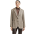 Veste droite maille coton viscose brillant beige poche plaquée Monille