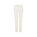 Pantalon à pinces coton velours côtelé écru