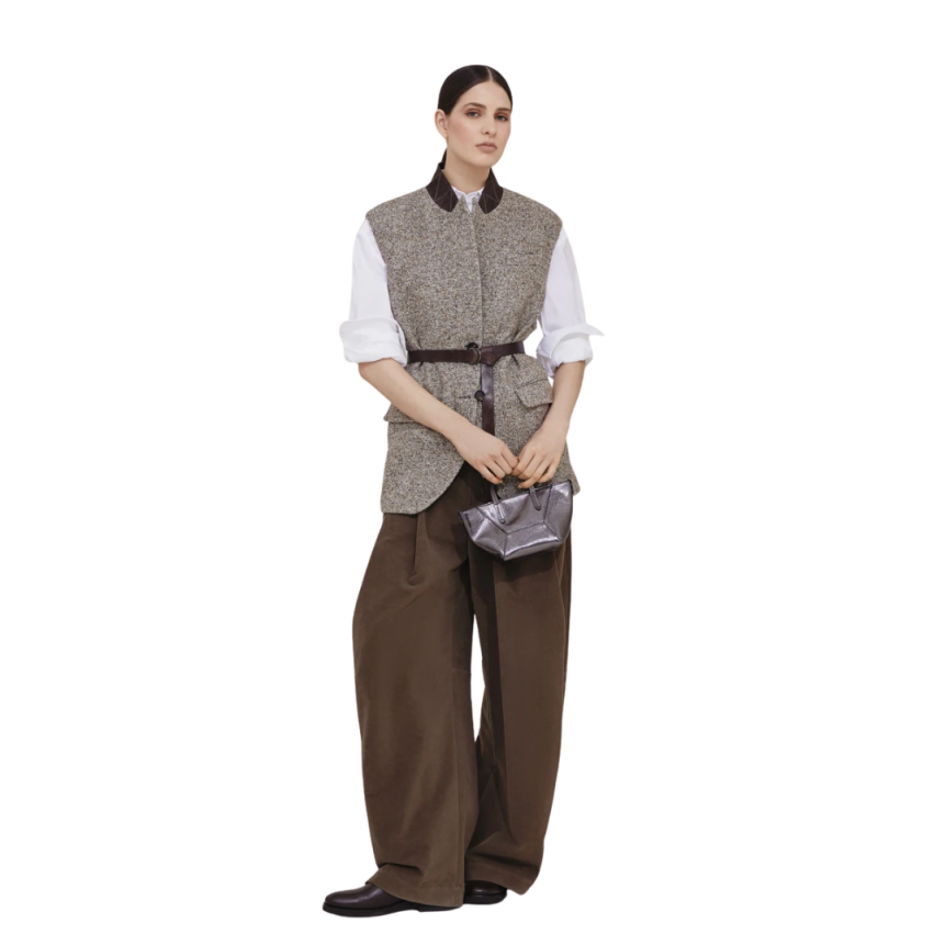 Chemise BRUNELLO CUCINELLI popeline coton extensible bouton nacre Monile