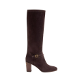 Bottes Pattie daim marron  boucle talon VLogo Signature doré