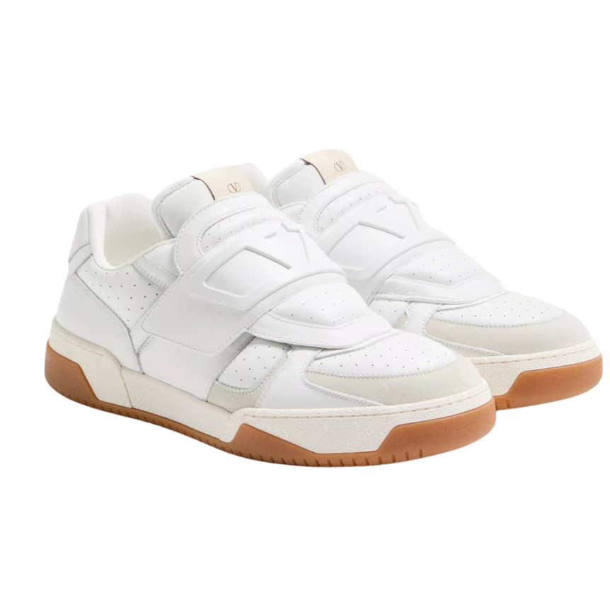 Basket basse VALENTINO Joie de Jouer cuir veau nappa banc bande velcro