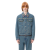 Veste Jean denim coton bleu broderies perle fleurs