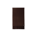 Echarpe soie cachemire marron chocolat franges