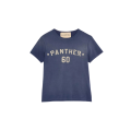 T-shirt col rond coton bleu imprimé panther 60 Chez valentino dos
