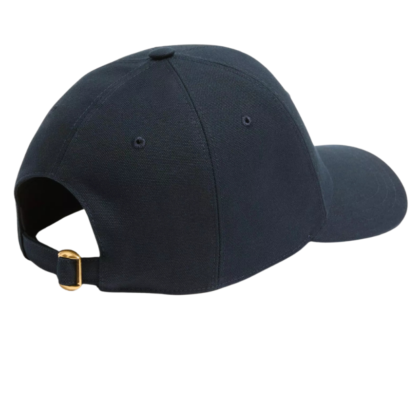 Casquette VALENTINO coton bleu marine broderie VG écru