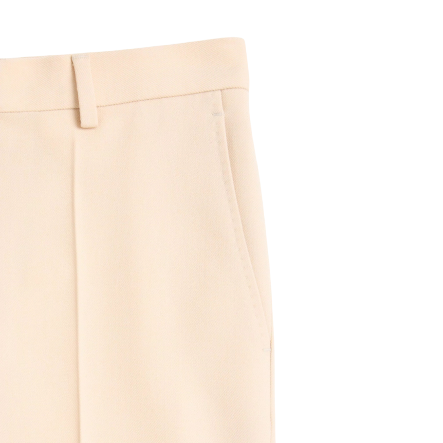 Pantalon droit VALENTINO gabardine laine beige rosé