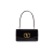 Sac porté épaule Vain cuir veau brillant noir Vlogo doré