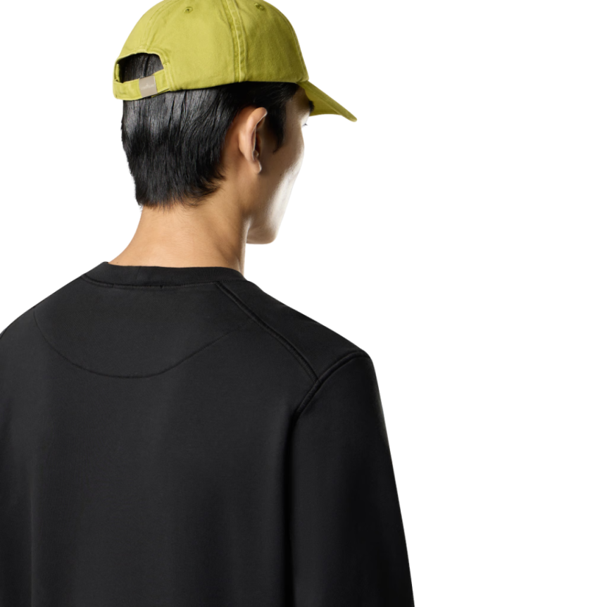 Sweat-shirt ras-du-cou STONE ISLAND molleton coton bio noir