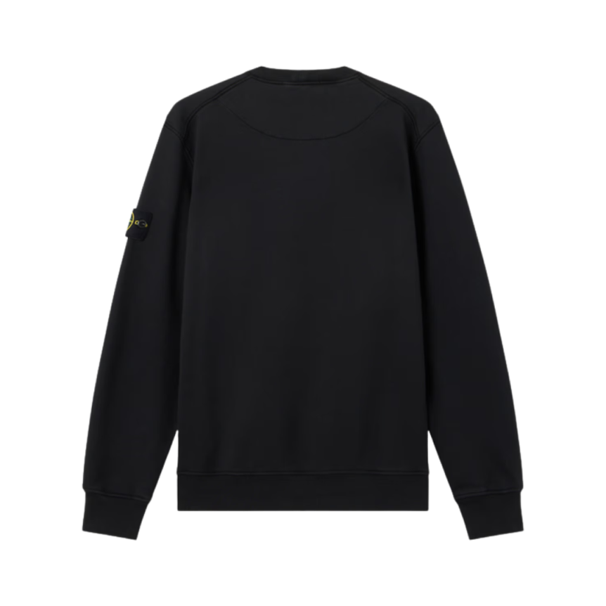 Sweat-shirt ras-du-cou STONE ISLAND molleton coton bio noir