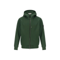 Veste à capuche coupe vent vert sapin Softshell bouton pression