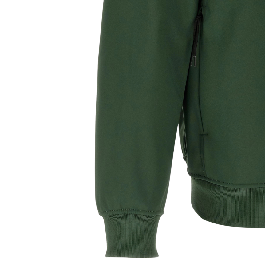 Veste à capuche STONE ISLAND coupe vent vert sapin Softshell bouton pression