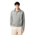 Pull col polo maille alpaga laine gris broderie AMI bas