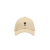 Casquette gabardine coton beige broderie cœur noir