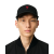 Casquette gabardine coton noir broderie cœur rouge