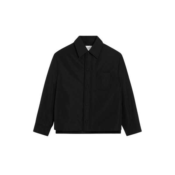 Surchemise AMI Paris rembourrée bouton pression nylon noir