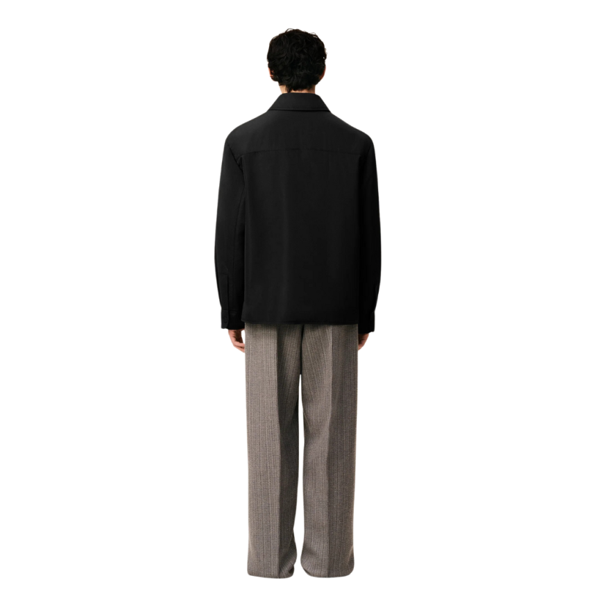 Surchemise AMI Paris rembourrée bouton pression nylon noir