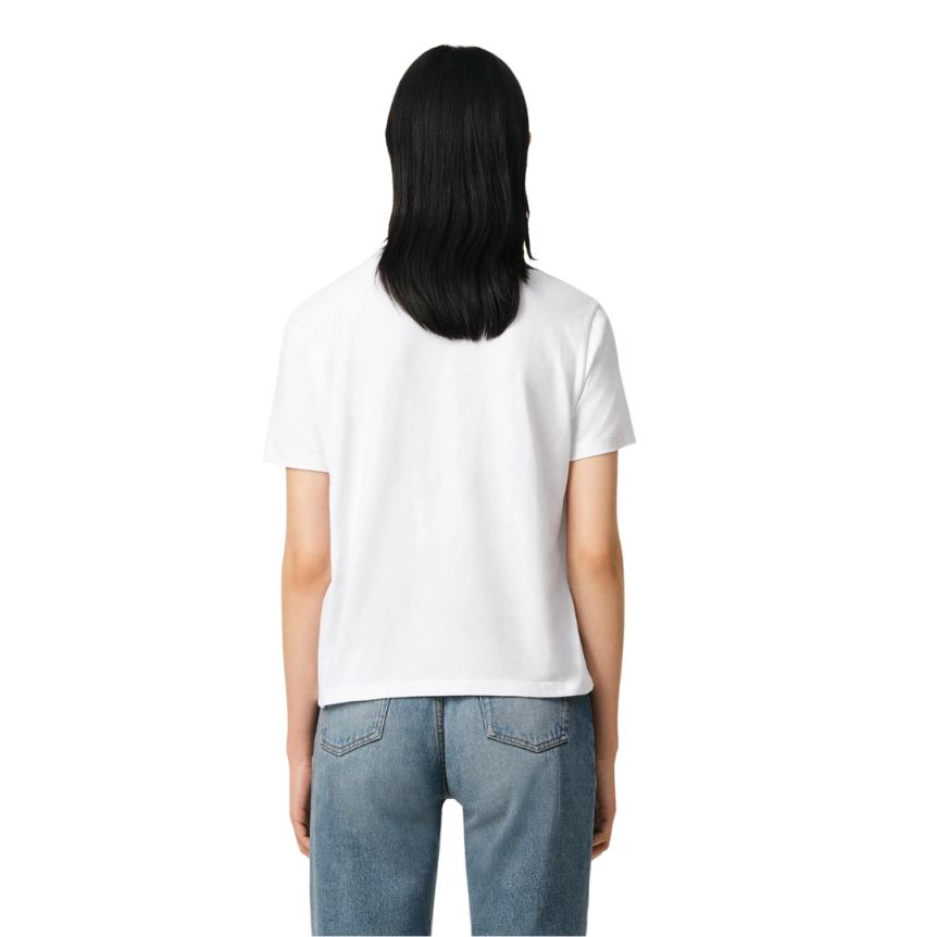 T-shirt AMI Paris col rond jersey coton bio blanc cœur rouge