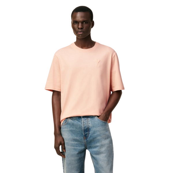 T-shirt Ami De Coeur Coupe Cosy jersey coton épais rose saumon