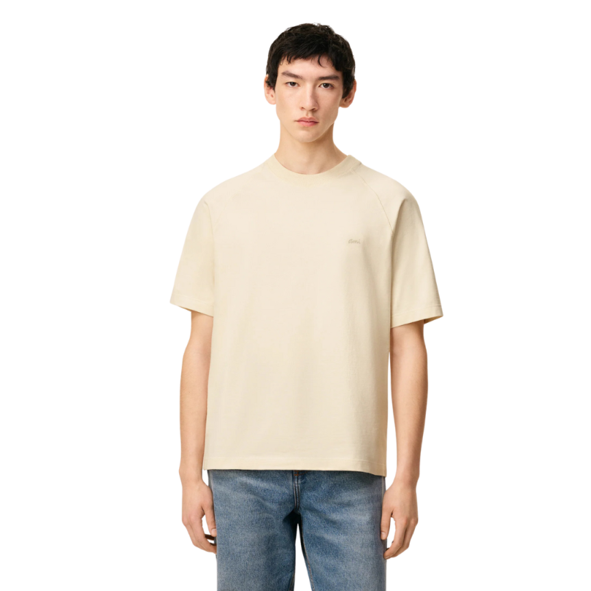 T-shirt AMI Paris jersey coton crème cœur ton sur ton