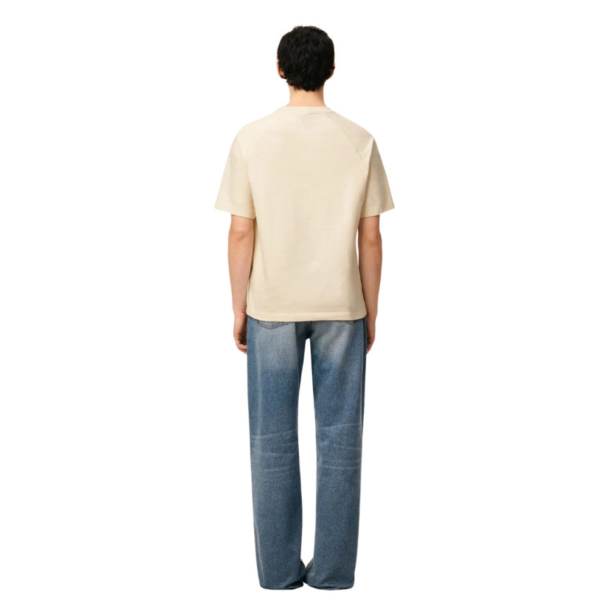 T-shirt AMI Paris jersey coton crème cœur ton sur ton