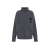 Pull col cheminée roulé laine mérinos gris ami de cœur noir