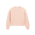 Sweatshirt col rond molleton gratté coton polyester rose saumon cœur ton sur ton